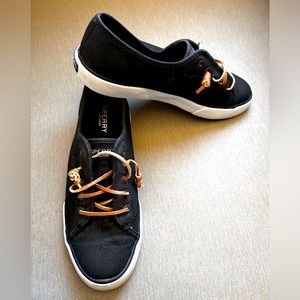 Sperry  women’s crest vibe canvas sneakers black sz 9